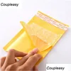 Sacos de embalagem por atacado sacos de embalagem 50pcs 20 tamanhos bolha mailer auto selo adesivo engrossar amarelo envelopes de papel kraft entrega de gota otar4