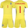 Équipe nationale hommes jeunes gardien de but Italia Alex Meret maillots de football ensemble 23-24 manches longues Gianluigi Buffon Dino Zoff Gianluigi Donnarumma Vicario maillot de football