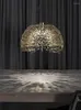 Chandeliers Dining Room Crystal Chandelier Gold Circular Lamp Artistic Creativity Living Bedroom Window Clothing Shop Dandelion