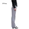 Pantalon évasé pour homme, coupe botte, aucun lronage requis, décontracté, bureau britannique, Slim, confortable, bas formel, pantalon de costume blanc