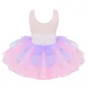 Tańca dla dzieci cekinów balet baletu sukienka balerina kostiumów bez rękawów bowknot liryczna sukienka taneczna spektakl 231127