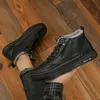 Botas de invierno para hombre, zapatos de cuero de alta calidad, tobillo de algodón a la moda, zapatillas de deporte informales para exteriores para hombre 231128