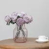 Flores decorativas grinaldas nordictea rosa artificial peony casamento buquê de seda FLORES DIY FLORES DE CASA DOME