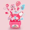 Beauty Fashion Bag Bag Dression Play Play Make Up Toy Pink Simulation Makeup Set House Toys Histricl Histrich Gift for Girl 230427