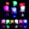 Vattentät LED Ice Cube Toys Multi Color Flashing Glow in the Dark LED Light Up For Bar Club Drinking Party Wine Wedding Decoration