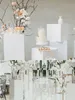 Decorations 10pcs Wedding Decoration White Column Dessert Table Banquet Mall Store Display Window Centerpiece Aisle Backdrops Flower Vase Feas