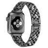 Cinturini intelligenti indossabili di lusso Cinque perline Trapano completo con cinturino da polso in metallo con punta diamantata per Apple Watch Series 3 4 5 6 7 8 Ultra 49mm 38 40 41 42 44 45mm