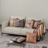 Kussensloop licht luxe geprinte vierkante kussen pop paard super zacht fluwelen textuur sofa decoratief kussen lumbale kussenkussen zonder kussenkern