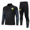 23 24 Borussia Erwachsene Trainingsjacke Fußball-Sets langer Reißverschluss Dortmund-Trainingsanzug Fußballset 2023 2024 Männer Maillot de Foot Langarmjacken Survêtement