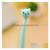 Penne gel Penne gel all'ingrosso 100 pezzi Cancelleria creativa Cute Cat Penna neutra Impara la qualità dei cartoni animati Firma Materiale scolastico Kawaii Dr Dhdzs