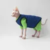 Kat kostuums Sphynx 4-potig met dons herfst winter huisdier set voor katoen kostuum zacht kitten kitty jas puppy outfit