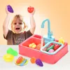 キッチンは食べ物の子供たちを演奏する電気食器洗い機のおもちゃセット子供たち
