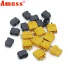 10pcs Amass XT60h Connector XT60-T Plug with Sheath Housing Female / Male XT60 Plug for RC Lipo Battery Rc Cars Fpv Drones