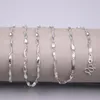 Chains PT950 Pure Platinum 950 Necklace 2.5mmW Tiles Oval Beaded Link For Women's Solid Platinum950 Chain 43cm Length Jewelry Gift