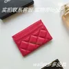 designer purse wallet chanellies card holder Card bag thin sheepskin diamond grid piece leather card case open wind document storage bag compact portable