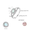 Charmant coloré opale yeux s925 bague en argent femmes marque de luxe Micro ensemble 3A Zircon bague mode femme bijoux de fête de mariage haut de gamme cadeau de saint valentin