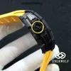 Designer Ri mlies Montres de luxe 7750 Engrwolf série de montres r rm11-03 synchronisation automatique mécanique bande jaune montre pour hommes