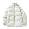 Herren Daunenparkas 2023 verdicken warme Winterjacke Männer Frauen solide lose kurze Mäntel Unisex Stehkragen Baumwolle Puffer Parka Sport Oberbekleidung 231128