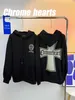 CH Designer Clothing Sweat-shirts pour hommes Sweat à capuche décontracté de luxe Heart Crouchot High Street Cross Print Terry Sanskrit Sweat à capuche Streetwear Veste pull Tops Chromes