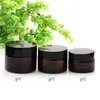 5g 10g 15g 20g 30g 50g 100g Pot en verre ambré Bouteille de crème cosmétique Pots d'échantillon rechargeables Conteneur de stockage de maquillage avec doublures et couvercles Xpbwe