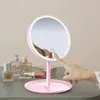 Miroirs compacts miroir de maquillage avec lumière blanche LED lumière du jour Base de rangement amovible 3 Modes cadeau câble USB 231128