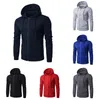 Sweat à capuche pour hommes, manches longues, sweat-shirt à capuche, fermeture éclair, veste de sport, vêtements d'extérieur, manteau, hauts de Sport, course à pied, décontracté