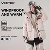 Other Sporting Goods VECTOR Brand Men Women Ski Jacket Winter Warm Windproof Waterproof Ski Suit Outdoor Sports Snowboard Coat Splicing double plate 231127