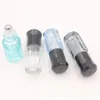 Petite bouteille à roulettes en verre colorée de 3 ml, mini bouteilles d'huile essentielle de 6 ml avec rouleau en acier inoxydable sur boule Nxldi