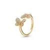 Bagues de cluster Tendance Mode Or Couleur Bague Femme Fleurs Abeille Ruche Papillon Couronne Fille Cadeau En Gros Japonais Style Coréen Authentique