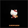 Akcesoria z kreskówek różowe kot słodkie filmy anime gry twarde szkliwa szpilki Zbieraj metalową broszkę plecak torebka z okładką klapy odznaki kobiety dh0oh