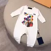 Bebê meninos meninas macacões bonito pequeno urso impressão macacão marca de luxo recém-nascido da criança roupas casuais menina menino macacão bodysuit para bebês sdlx