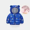 Para baixo casaco 1-6y bebê quente jaquetas meninos meninas com capuz impressão dos desenhos animados outerwear outono inverno casacos crianças roupas jaquetas leves 231127