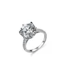 Real Moissanita 925 Sterling Silver Rings for Women White Diamonds Wedding Fine Jewelry