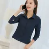 Koszulki damskie Bluzy Blusas Mjer de Mod Tops długie rękaw Lapel Biała bluzka biuro damskie prace Bluzki moda odzież Blusas damskie koszule 230428