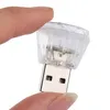 Nowe przenośne mini -samochodowe lampki USB Dekoracyjne lampy Automatyczne wnętrze komputerowy