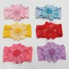 Cute Artificial Flower Elastic Wide Hairband Baby Girls Soft Comfortable Nylon Headband Infant Headwear Party Decoration