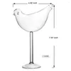 Vingglasögon 4st 150 ml Creative Bird Shape Cocktail Goblet Glass Personlighet Molekylär rökt party Bar Drinking Cup Juice
