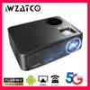 Projectoren WZATCO C6A Slimme projector Full HD 1080P 300 inch groot scherm Android 9 WiFi Beamer 4K 3D Video Draagbare thuisbioscoopprojector Q231128