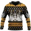 Hoodies masculinos Christmas Men's Men Fashion Street Trend Top Topless Roupas Pullover de mangas compridas