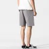 Shorts pour hommes Shorts hommes coton lin Shorts décontractés hommes pantalons de survêtement été respirant confortable cordon doux Shorts hommes Streetwear pantalon 230428