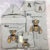 Autunno e inverno baby designer nuovo marchio uomo e donna vestiti da arrampicata per bambini semplice tutina in cotone a maniche lunghe sacco a pelo cinque pezzi abbigliamento da arrampicata hip hop D01