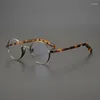 Sunglasses Frames Fashion Brand Titanium Glasses Frame Men Women Retro Round Myopia Optical Prescription Eyeglasses