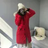 Gęsią kurtkę w stylu kanadyjskim damskim zagęszczona ciepła, ciepła wodoodporna, szczupła fit płaszcz koreańska