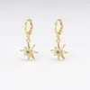 Hoop örhängen stjärna öronstillbehör för kvinnor pentagram form modedesign hänge örhänge kvinnliga lyxfestbeslag gåvor par