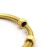 Corrente de pulseira de design clássico Seis parafusos angulares pulseira de sorte pulseira preta Pulseiras de ouro 18K Dia dos Namorados Dia das Mães o noivado não desbota Jóias de marca 11