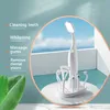 Limpador de dentes orais 8 em 1 Limpador dental vibratório, equipado com base de armazenamento, luzes LED de alto brilho, endoscópio, portátil e recarregável para viagens em casa