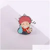 Accessoires de dessin animé Icônes d'anime japonais Manga Jujutsu Kaisen Épinglette en émail Badge Épingles Chapeaux Sac à dos Décoration Bijoux Cadeaux Drop Dh7Ar