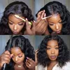 Lace Wigs Body Wave Korte Bob Front Menselijk Haar Braziliaanse Frontale 13x1 T Part Remy PrePlucked Voor zwarte Vrouwen