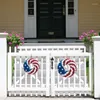 Декоративные цветы 4 июля патриотика американо -темно -синие белые красные украшения для входной двери стены вечеринка