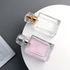 Botellas de perfume vacías de 1 oz y 30 ml, elegante botella cuadrada de vidrio transparente, atomizador de niebla fina para perfumes, colonias y aerosoles de aromaterapia Dexxb